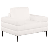 Orleans Furniture - Coaster - Jessel Chenille Upholstered Track Arm Chair Ivory - 508803